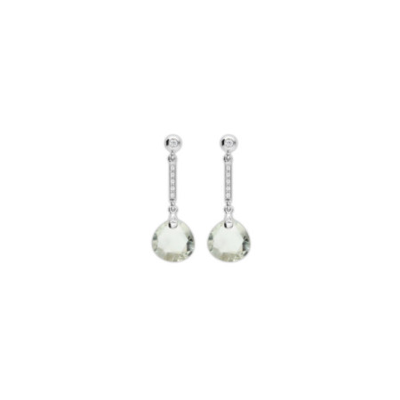 Pendientes Plata, Circonitas Y Amatista. Género: Mujer. Material: Plata. Piedras: Amatistas,Circonitas