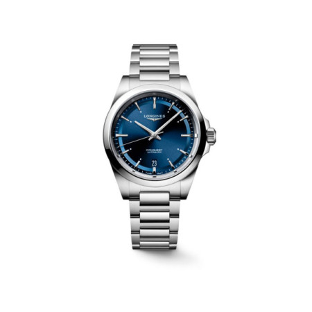 Reloj Longines Conquest L3.720.4.92.6. Género: Mujer,Hombre. Material: Acero. Tamaño: De 32mm a 38mm. Correa: Acero. Color esfera: Azul. Estilo: Casual,Cocktail. Movimiento: Automático. Características técnicas: Hora y segundero,Calendario,Reserva de marcha