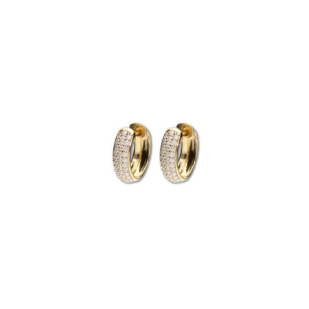 Argollas Oro Amarillo Y Diamantes. Género: Mujer. Material: Oro amarillo. Piedras: Diamantes