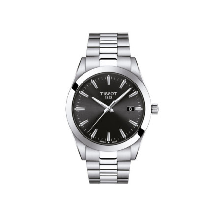 Reloj Tissot Gentleman 40mm T127.410.11.051.00. Género: Hombre. Material: Acero. Tamaño: De 39mm a 42mm. Correa: Acero. Color esfera: Negro. Estilo: Clásico. Movimiento: Cuarzo. Características técnicas: Hora y segundero,Calendario