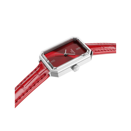 Reloj Tissot SRV 30MM T160.110.16.423.00. Género: Mujer. Material: Acero. Tamaño: Menos de 32mm. Correa: Piel. Color esfera: Rojo. Estilo: Clásico. Movimiento: Cuarzo. Características técnicas: Hora y segundero