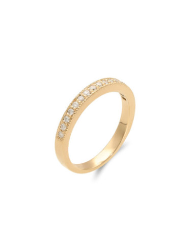 Anillo Oro Amarillo Y Diamantes