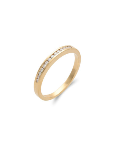Anillo Oro Amarillo Y Diamantes