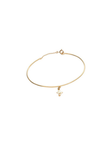 Pulsera Oro Amarillo Inicial M Con Diamante