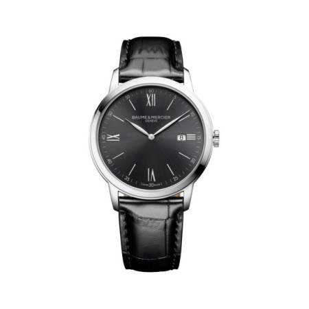 Reloj Baume Et Mercier Classima M0A10416. Género: Hombre. Material: Acero. Tamaño: De 39mm a 42mm. Correa: Piel. Color esfera: Gris. Estilo: Clásico. Movimiento: Cuarzo. Características técnicas: Calendario,Solo hora