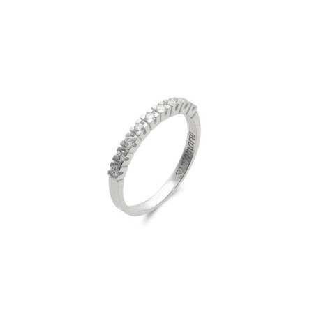 Anillo Oro Blanco Y Diamantes. Género: Mujer. Material: Oro blanco. Piedras: Diamantes