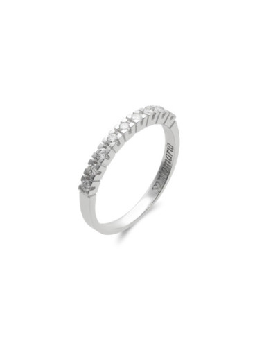 Anillo Oro Blanco Y Diamantes