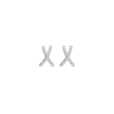Pendientes Oro Blanco Y Diamantes. Género: Mujer. Material: Oro blanco. Piedras: Diamantes