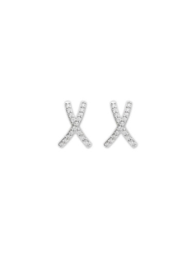 Pendientes Oro Blanco Y Diamantes