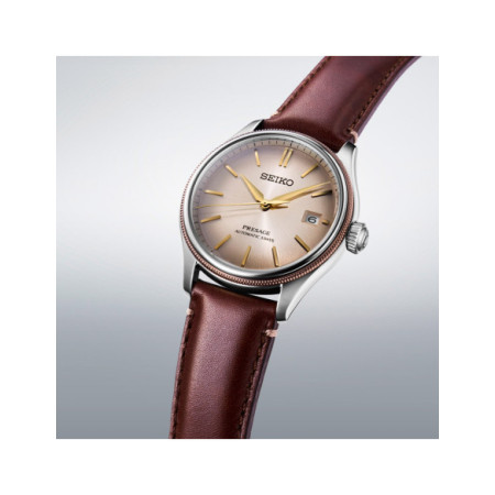 Reloj Seiko Presage Classic Series Edición Limitada SPB529J1. Género: Hombre. Material: Acero. Tamaño: De 39mm a 42mm. Correa: Piel. Color esfera: Dorada. Estilo: Clásico. Movimiento: Automático. Características técnicas: Calendario,Reserva de marcha,Hora y segundero