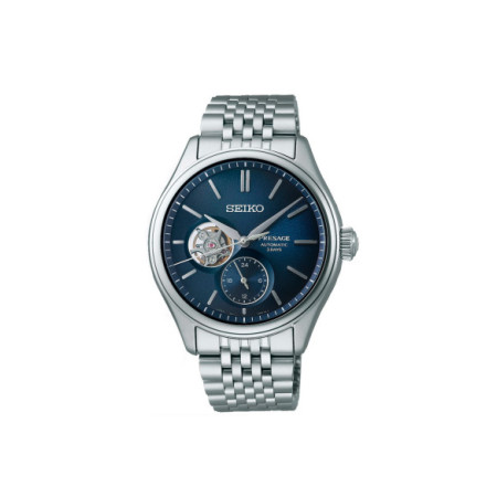 Reloj Seiko Presage Classic Series SPB527J1. Género: Hombre. Material: Acero. Tamaño: De 39mm a 42mm. Correa: Acero. Color esfera: Azul. Estilo: Cocktail. Movimiento: Automático. Características técnicas: Hora y segundero,Reserva de marcha