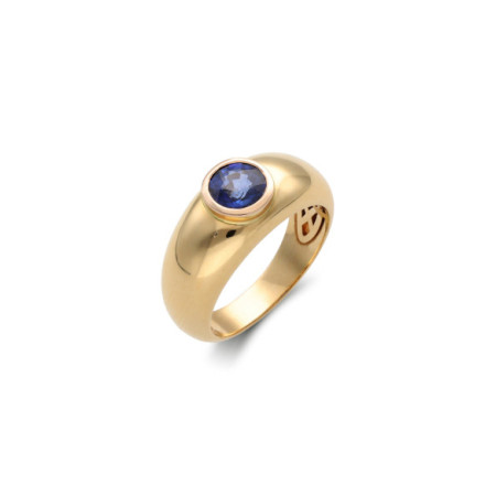 Anillo Oro Amarillo Y Zafiro. Género: Mujer. Material: Oro amarillo. Piedras: Zafiros