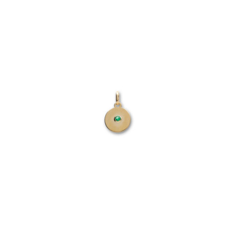 Colgante Oro Amarillo Y Esmeralda. Género: Mujer. Material: Oro amarillo. Piedras: Esmeraldas