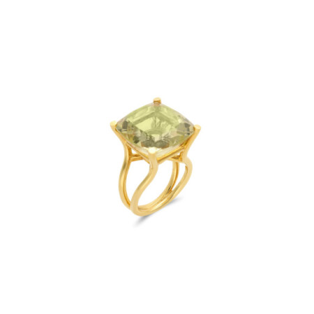 Anillo Oro Amarillo Y Cuarzo Lemon. Género: Mujer. Material: Oro amarillo. Piedras: Otras gemas