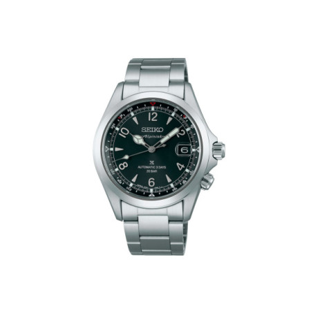 Reloj Seiko Prospex Alpinist SPB505J1. Género: Hombre. Material: Acero. Tamaño: De 39mm a 42mm. Correa: Acero. Color esfera: Negro. Estilo: Deportivo. Movimiento: Automático. Características técnicas: Calendario,Reserva de marcha,Hora y segundero