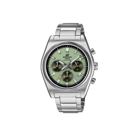 Reloj Casio Edifice EFB-730D-3AVUEF. Género: Hombre. Material: Acero. Tamaño: De 39mm a 42mm. Correa: Acero. Color esfera: Verde. Estilo: Clásico,Deportivo. Movimiento: Cuarzo. Características técnicas: Calendario,Cronógrafo,Hora y segundero