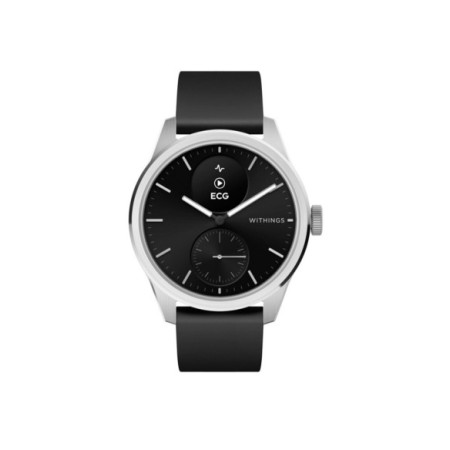 Reloj Withings ScanWatch 2. Género: Hombre,Mujer. Material: Acero. Tamaño: De 39mm a 42mm. Correa: Caucho. Color esfera: Negro. Estilo: Tecnológico. Movimiento: Cuarzo. Características técnicas: Multifunción
