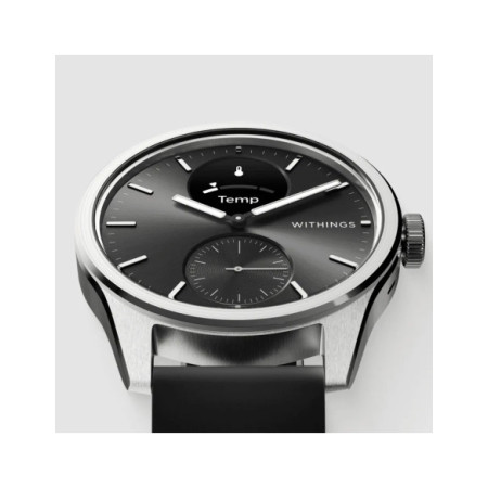 Reloj Withings ScanWatch 2. Género: Hombre,Mujer. Material: Acero. Tamaño: De 39mm a 42mm. Correa: Caucho. Color esfera: Negro. Estilo: Tecnológico. Movimiento: Cuarzo. Características técnicas: Multifunción