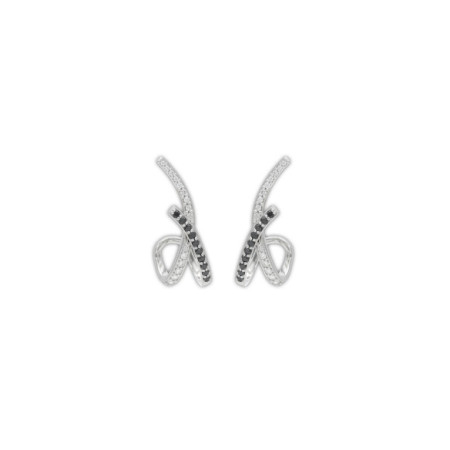 Pendientes Oro Blanco Y Diamantes. Género: Mujer. Material: Oro blanco. Piedras: Diamantes