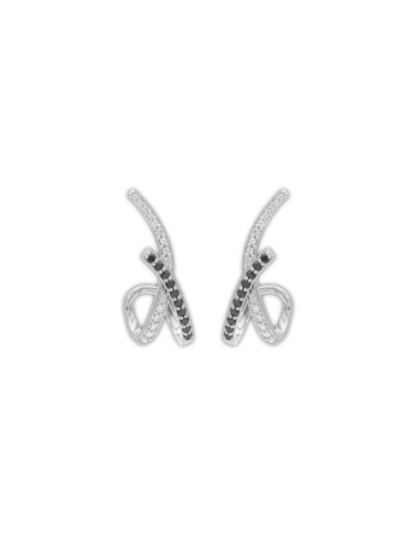 Pendientes Oro Blanco Y Diamantes
