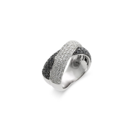 Anillo Oro Blanco Y Diamantes. Género: Mujer. Material: Oro blanco. Piedras: Diamantes