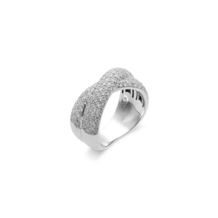 Anillo Oro Blanco Y Diamantes. Género: Mujer. Material: Oro blanco. Piedras: Diamantes