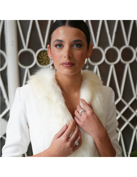 Anillo Oro Blanco Y Diamantes
