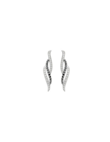 Pendientes Oro Blanco Y Diamantes