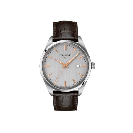Reloj Tissot PR 100 40MM T150.410.16.031.00. Género: Hombre. Material: Acero. Tamaño: De 39mm a 42mm. Correa: Piel. Color esfera: Plata. Estilo: Clásico. Movimiento: Cuarzo. Características técnicas: Calendario,Hora y segundero