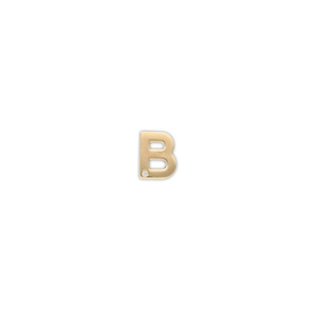 Colgante Oro Amarillo Inicial B Con Diamante. Género: Mujer. Material: Oro amarillo. Piedras: Diamantes