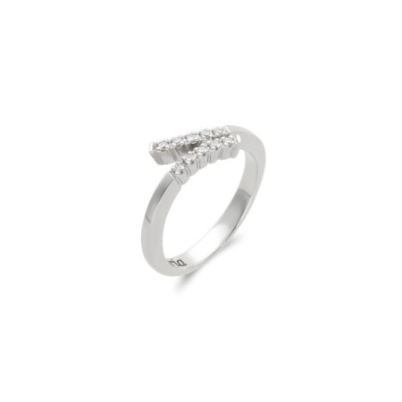 Anillo Oro Blanco Y Diamantes. Género: Mujer. Material: Oro blanco. Piedras: Diamantes