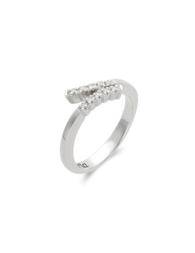 Anillo Oro Blanco Y Diamantes