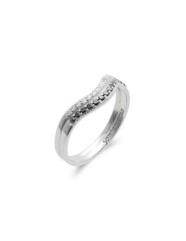 Anillo Oro Blanco Y Diamantes