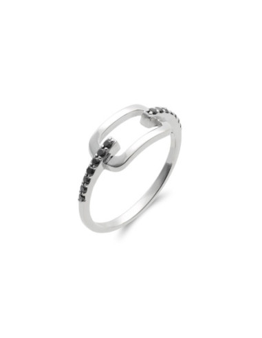 Anillo Oro Blanco Y Diamantes