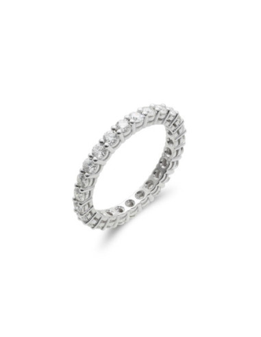 Anillo Oro Blanco Y Diamantes