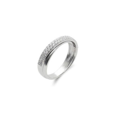 Anillo Oro Blanco Y Diamantes. Género: Mujer. Material: Oro blanco. Piedras: Diamantes