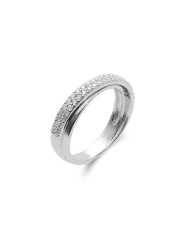 Anillo Oro Blanco Y Diamantes