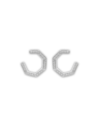 Pendientes Oro Blanco Y Diamantes