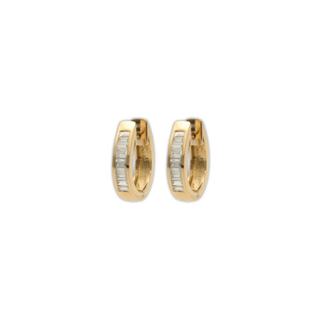 Argollas Oro Amarillo Y Diamantes. Género: Mujer. Material: Oro amarillo. Piedras: Diamantes