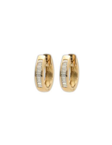Argollas Oro Amarillo Y Diamantes
