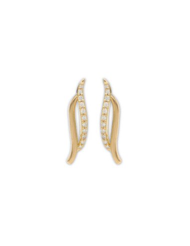 Pendientes Oro Amarillo Y Diamantes