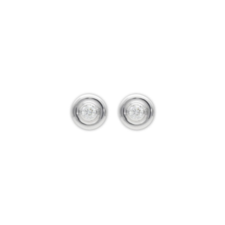 Pendientes Oro Blanco Con Diamante. Género: Mujer. Material: Oro blanco. Piedras: Diamantes