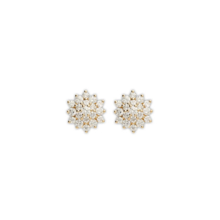 Pendientes Oro Amarillo Y Diamantes. Género: Mujer. Material: Oro amarillo. Piedras: Diamantes