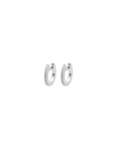 Argollas Oro Blanco Y Diamantes