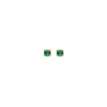 Pendientes Oro Amarillo Y Piedra Verde. Género: Mujer. Material: Oro amarillo. Piedras: Otras gemas