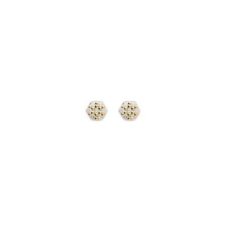 Pendientes Oro Amarillo Y Diamantes. Género: Mujer. Material: Oro amarillo. Piedras: Diamantes