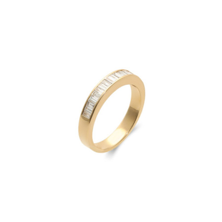 Anillo Oro Amarillo Y Diamantes. Género: Mujer. Material: Oro amarillo. Piedras: Diamantes
