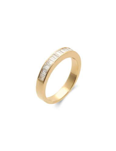 Anillo Oro Amarillo Y Diamantes