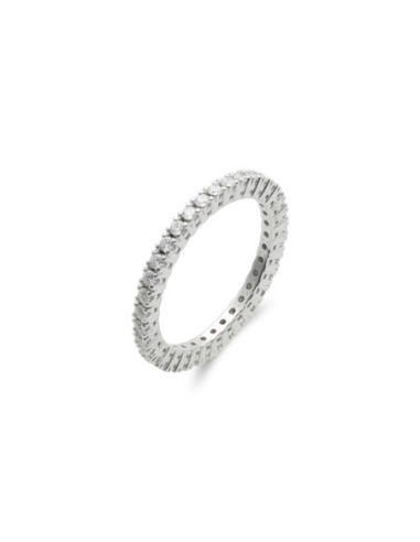 Anillo Oro Blanco Y Diamantes