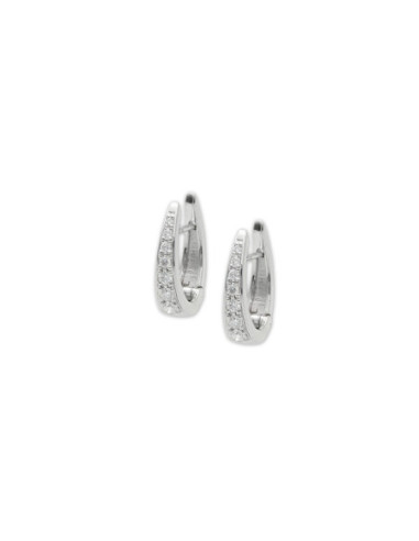 Argollas Oro Blanco Y Diamantes